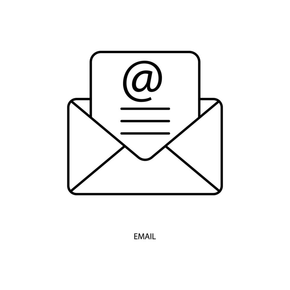 e-mail concetto linea icona. semplice elemento illustrazione. e-mail concetto schema simbolo design. vettore