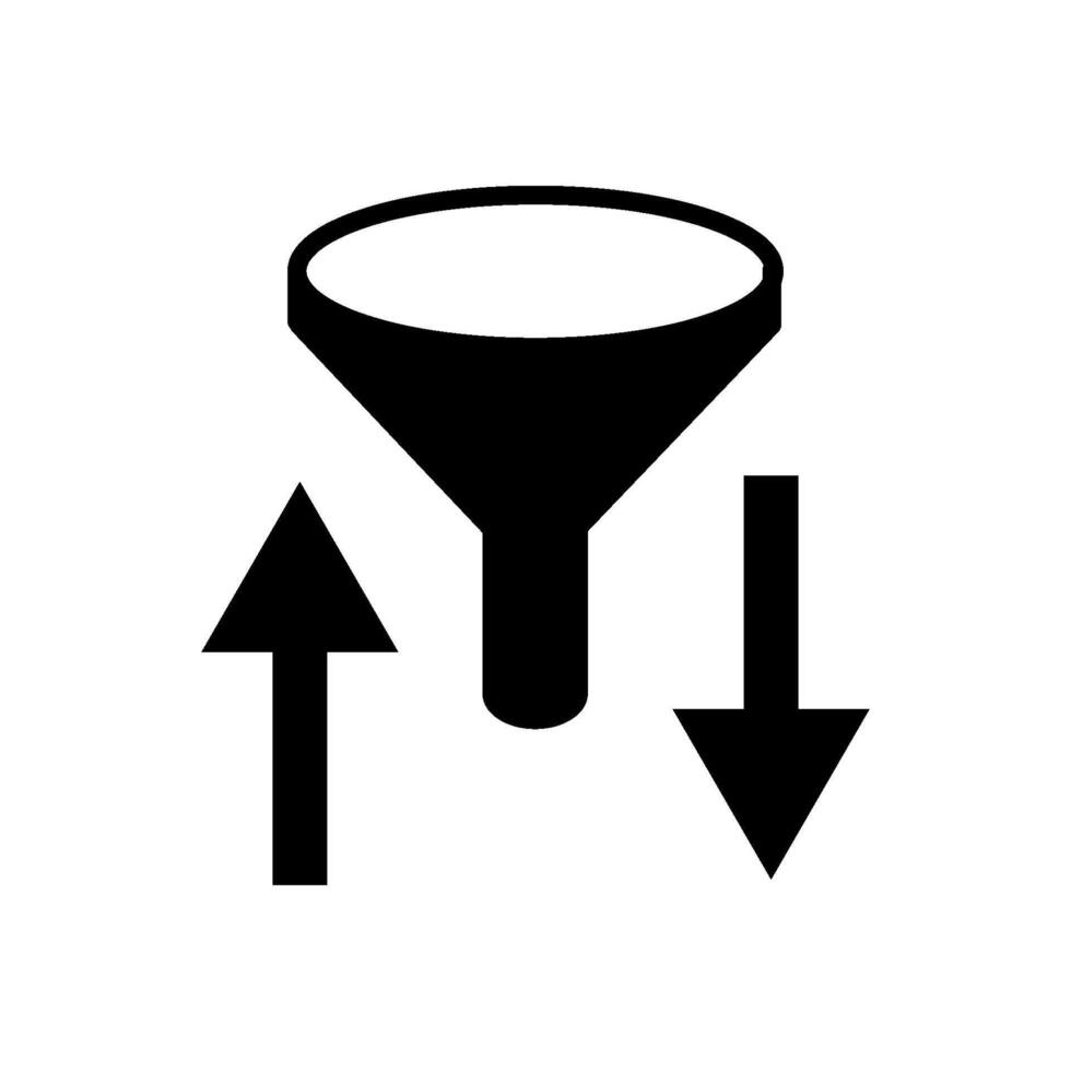 filtro e imbuto icona vettore design modello