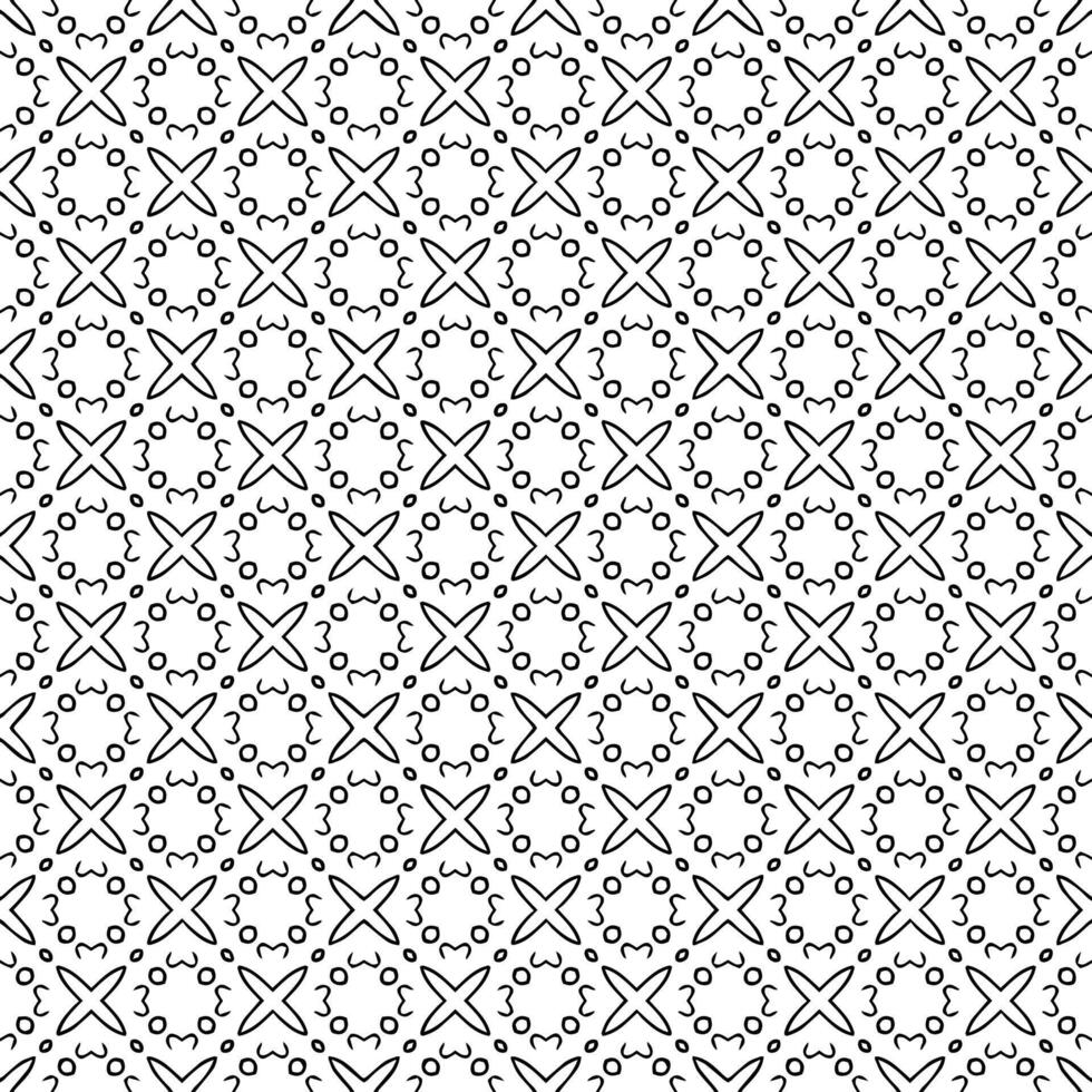 nero e bianca senza soluzione di continuità astratto modello. sfondo e sfondo. in scala di grigi ornamentale design. vettore