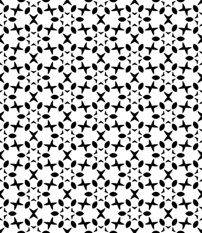 nero e bianca senza soluzione di continuità astratto modello. sfondo e sfondo. in scala di grigi ornamentale design. vettore