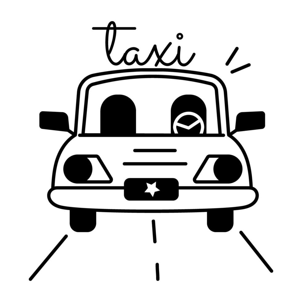 concetti di taxi alla moda vettore