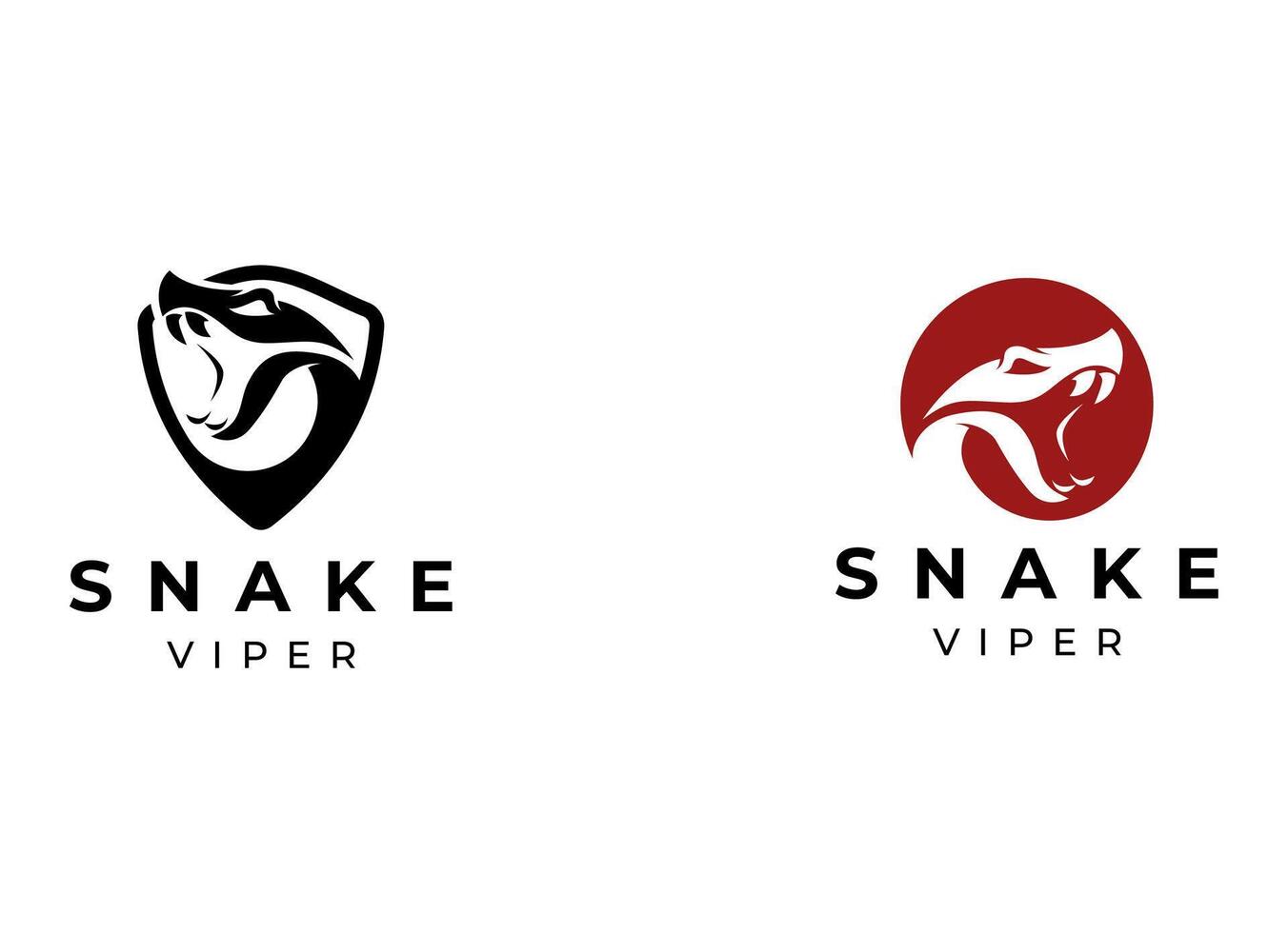 testa serpente logo design modello vettore