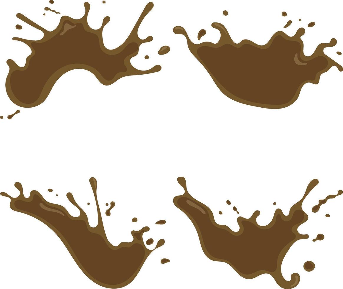 cioccolato spruzzo icona. cioccolato macchie su bianca sfondo. vettore illustrazione