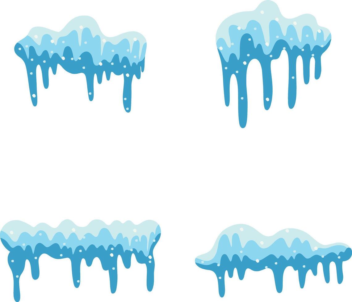 snowcap confine nel astratto decorazione. isolato su bianca sfondo. vettore illustrazione