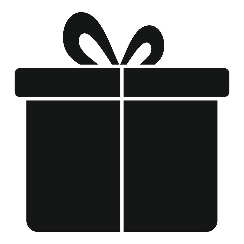 pacchetto regalo scatola icona semplice vettore. In piedi San Valentino giorno vettore