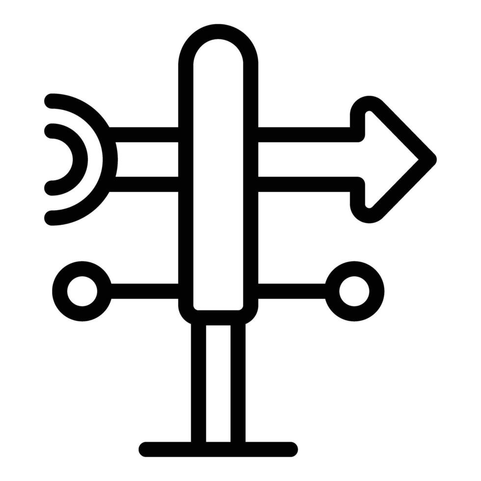 vento indicatore freccia icona schema vettore. filatore dispositivo vettore