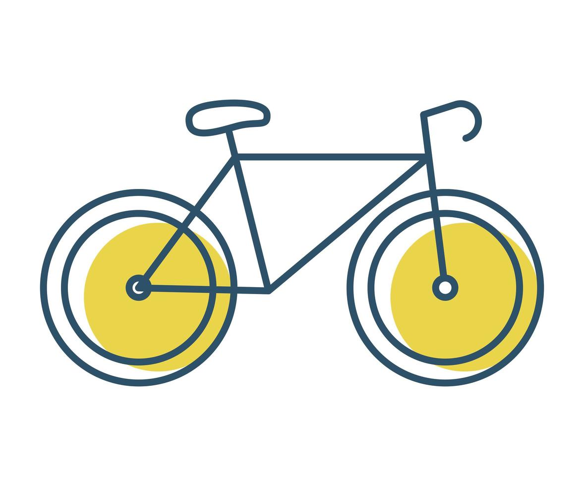 bici sportiva gialla vettore