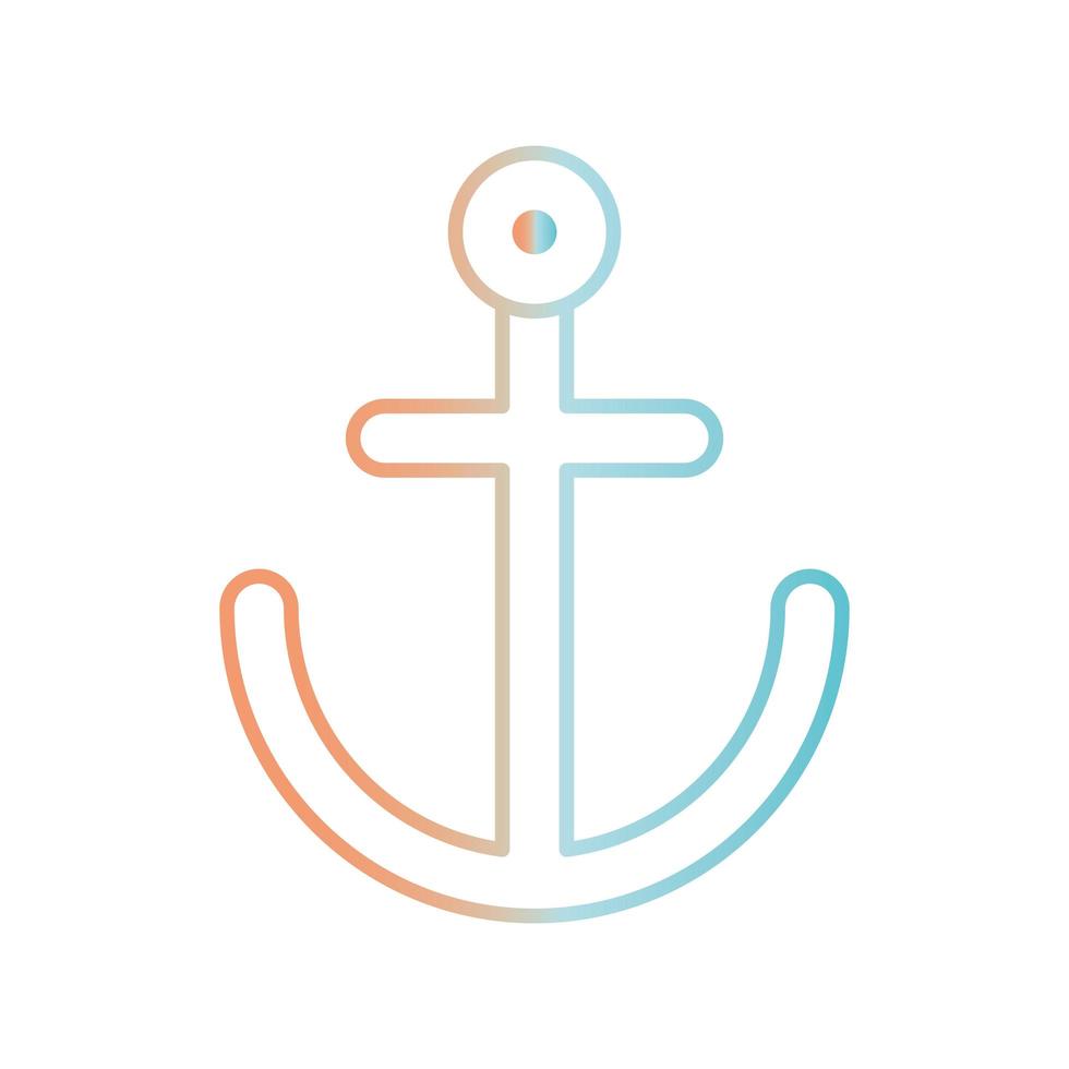 disegno vettoriale icona stile gradiente di ancoraggio