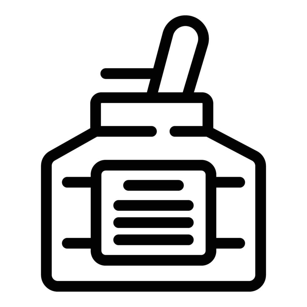 inchiostro Conservazione icona schema vettore. disegno script utensile vettore