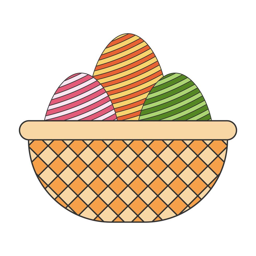 Pasqua uova piatto design su bianca sfondo vettore