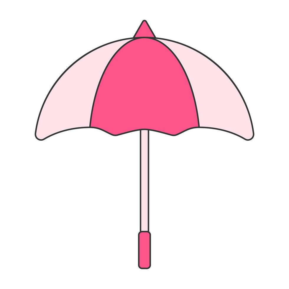 ombrello pioggia protezione, tempo metereologico su isolato bianca sfondo vettore