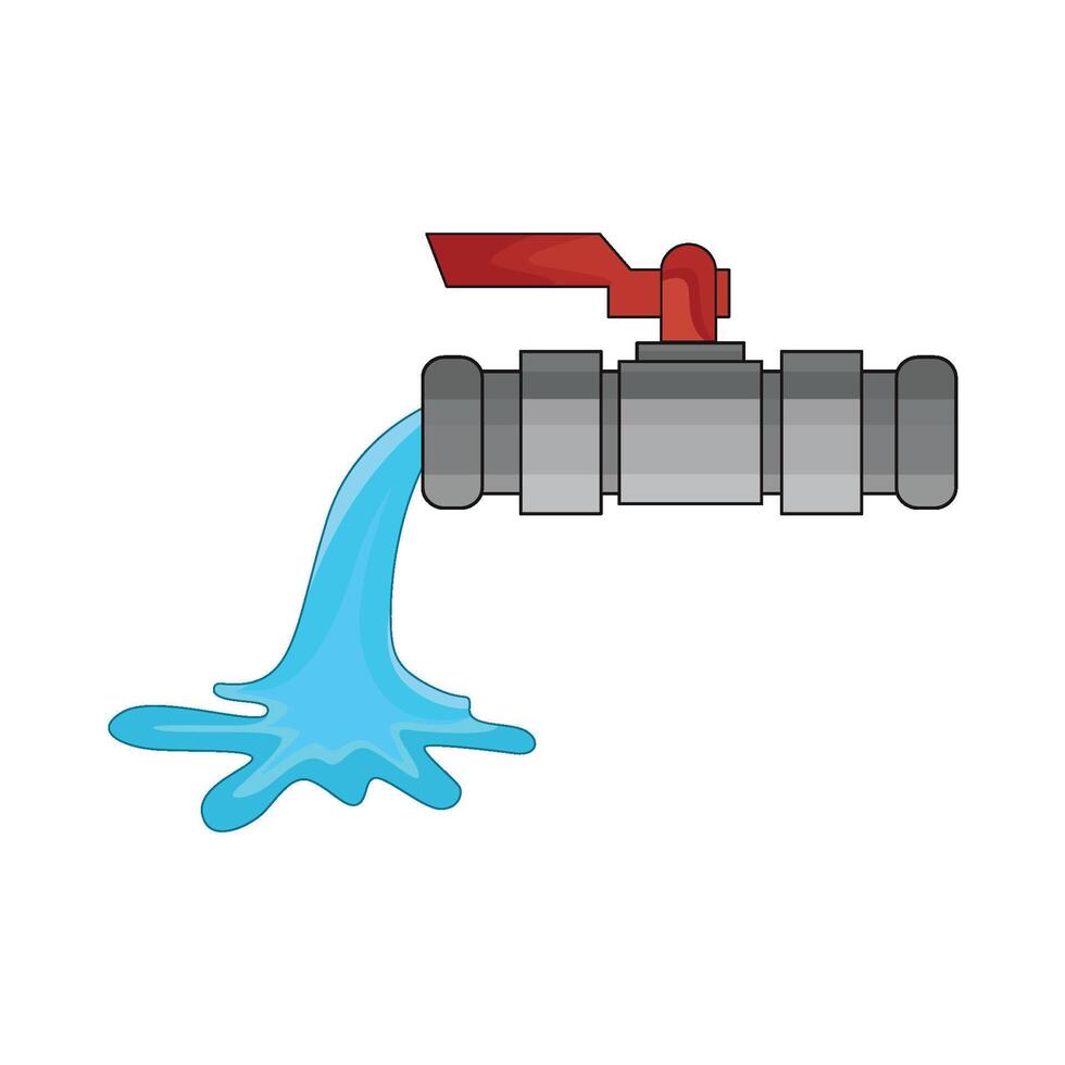 illustrazione di acqua tubo vettore