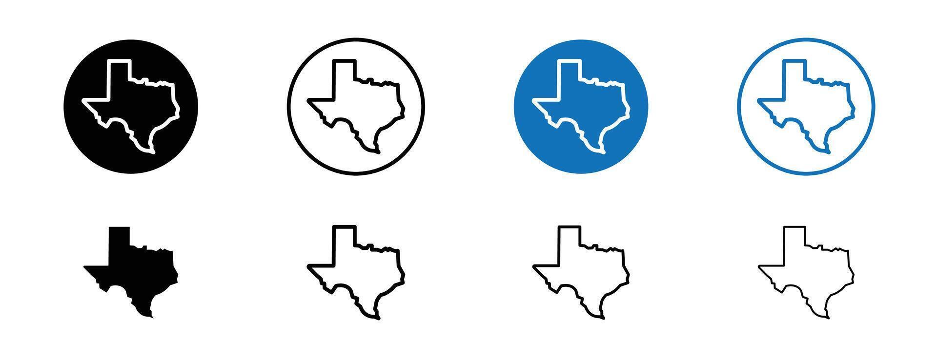 icona della mappa del texas vettore