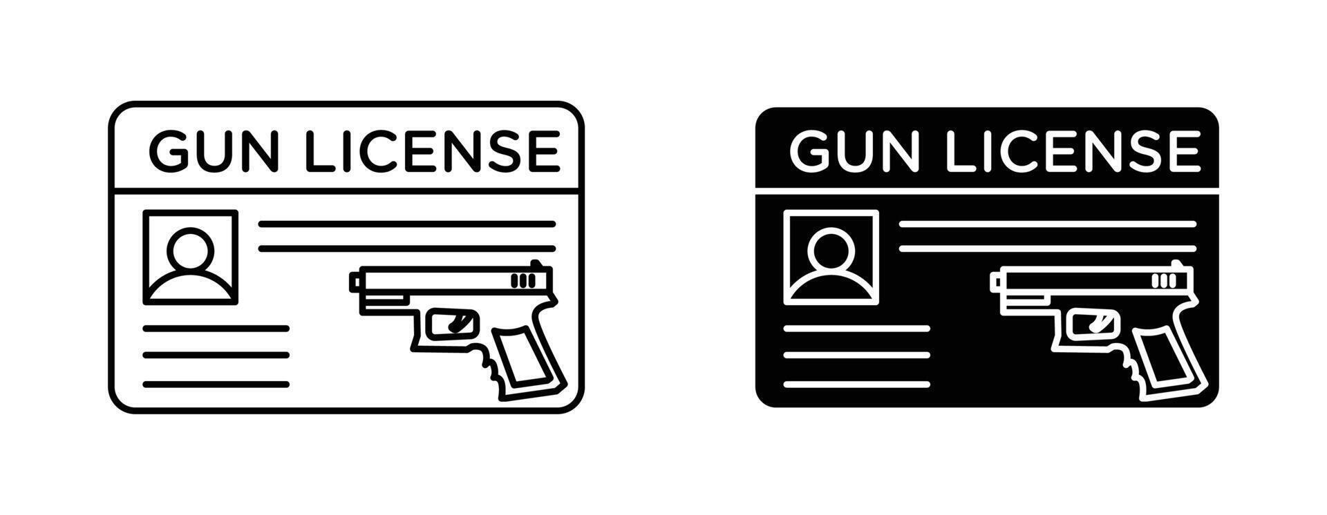 pistola licenza icona vettore