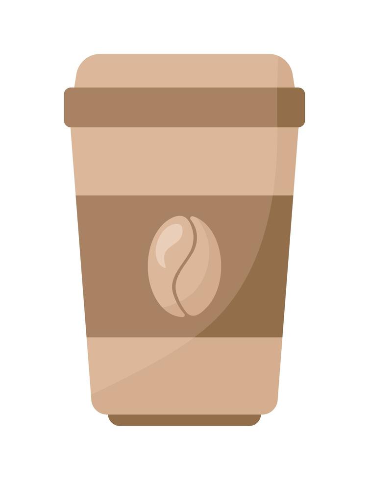 icona della tazza di caffè su sfondo bianco vettore
