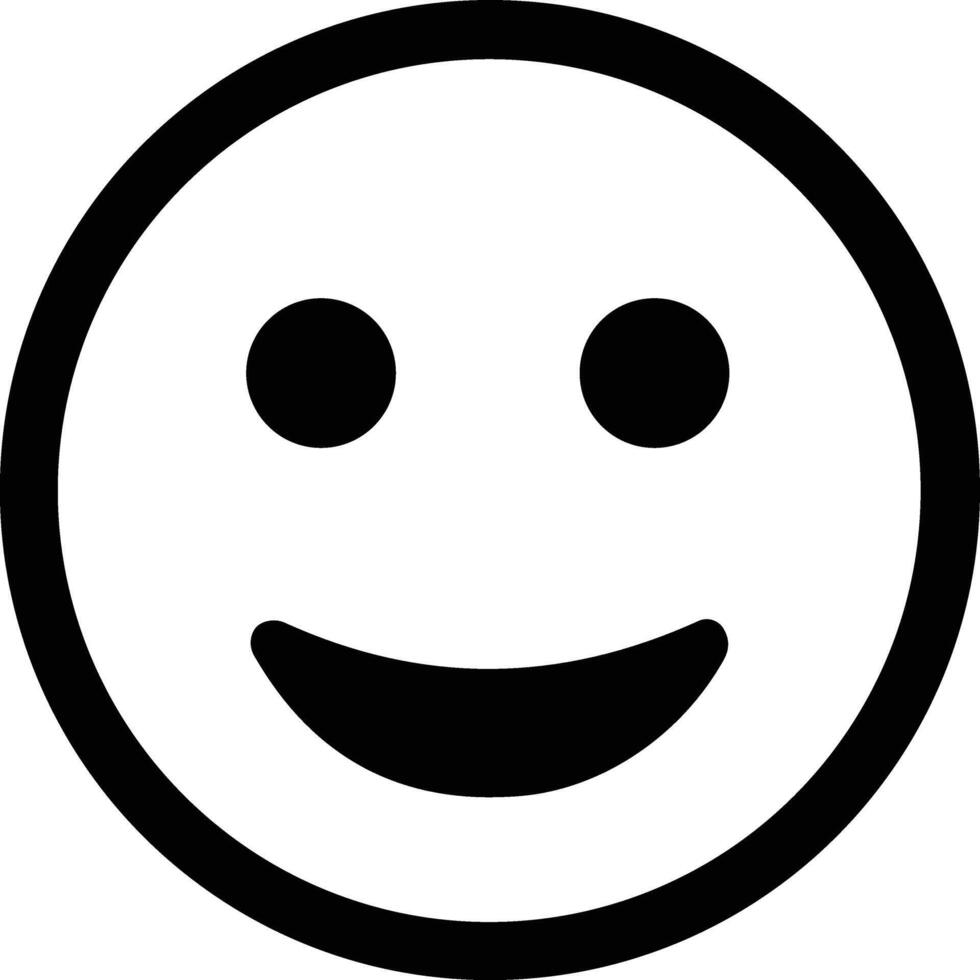 emoji icona. emoticon. Sorridi viso. emozione. divertente cartone animato. viso gesti. sociale media. sorridente, felice, radura, gioioso facciale espressione. vettore