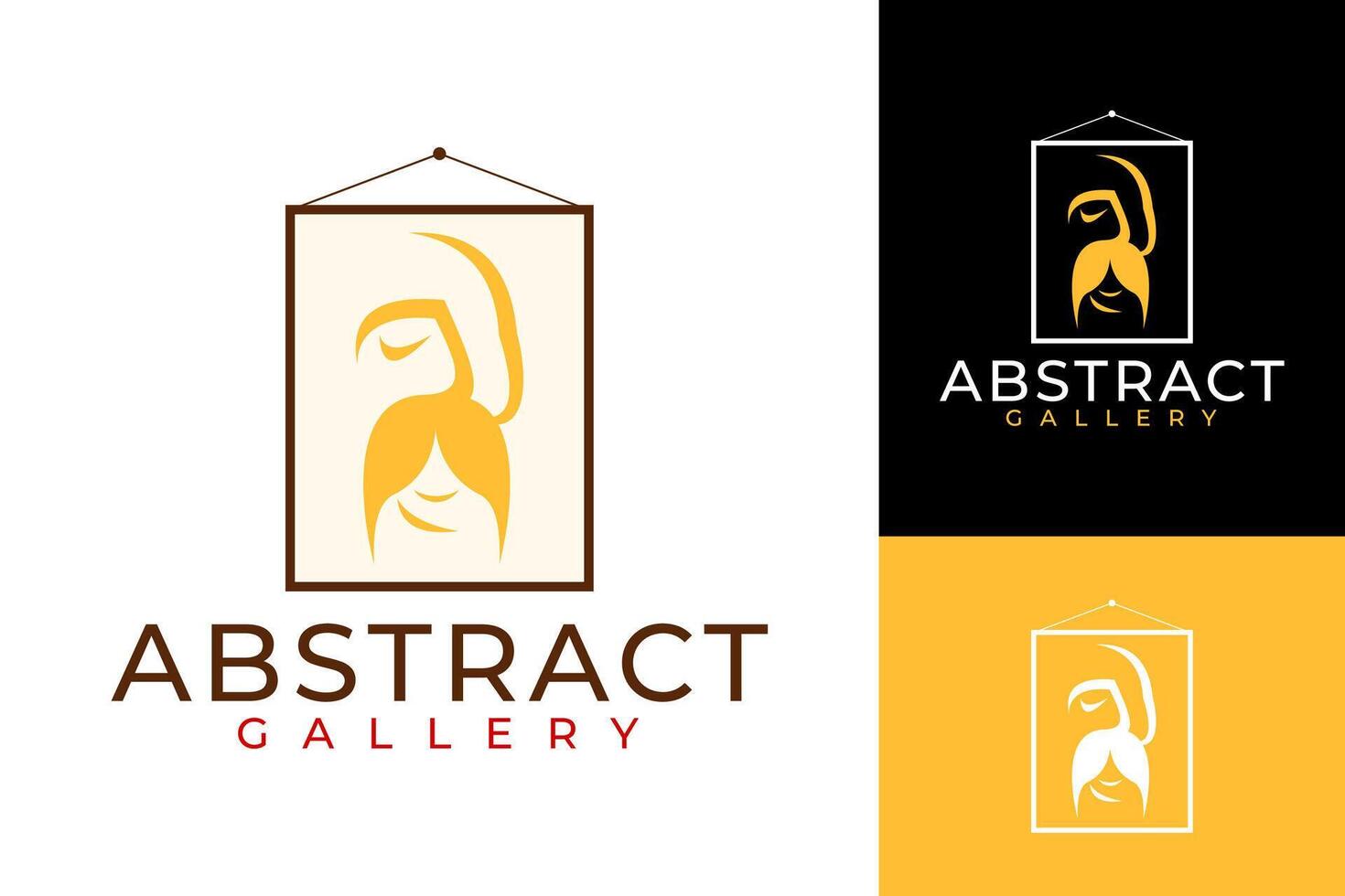 astratto dipingere galleria logo design vettore