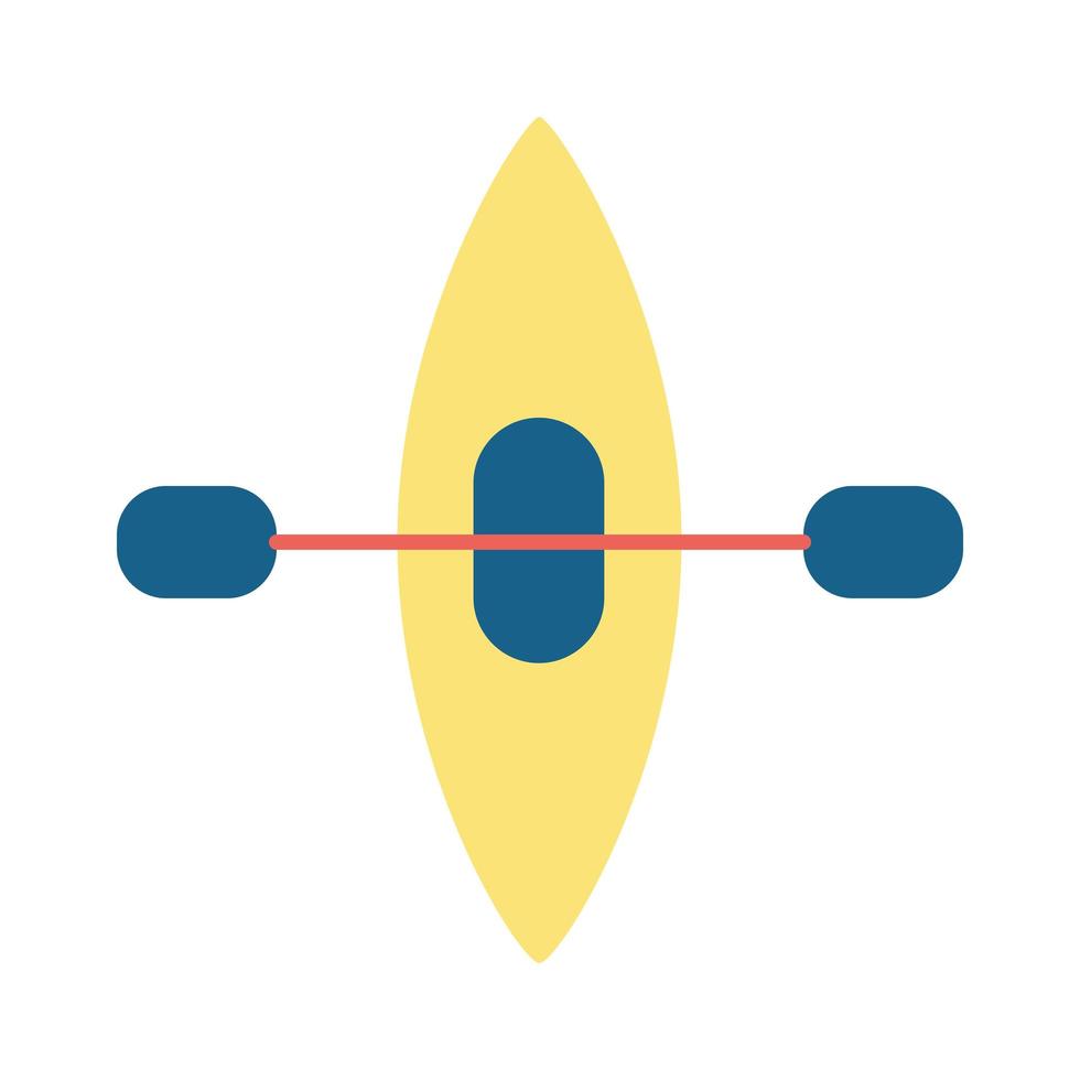 disegno vettoriale icona stile piatto barca kayak
