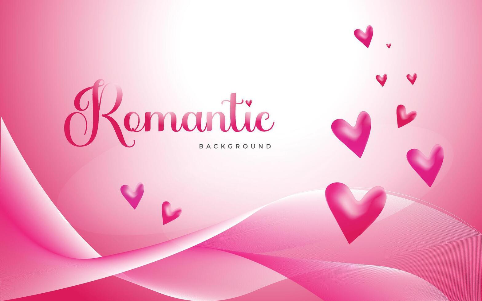 gratuito romantico rosa e bianca sfondo, San Valentino giorno, romace fondale con cuore icone per striscione, atterraggio pagina, aviatore e opuscolo vettore