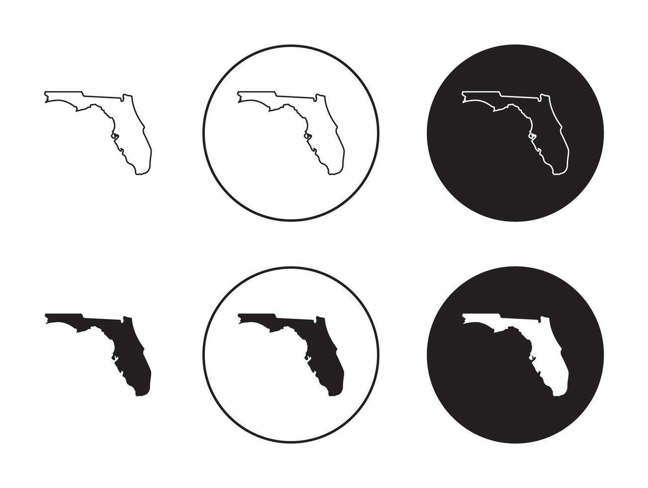 Florida carta geografica icona vettore