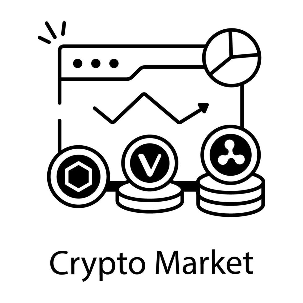 criptovaluta industria icona vettore