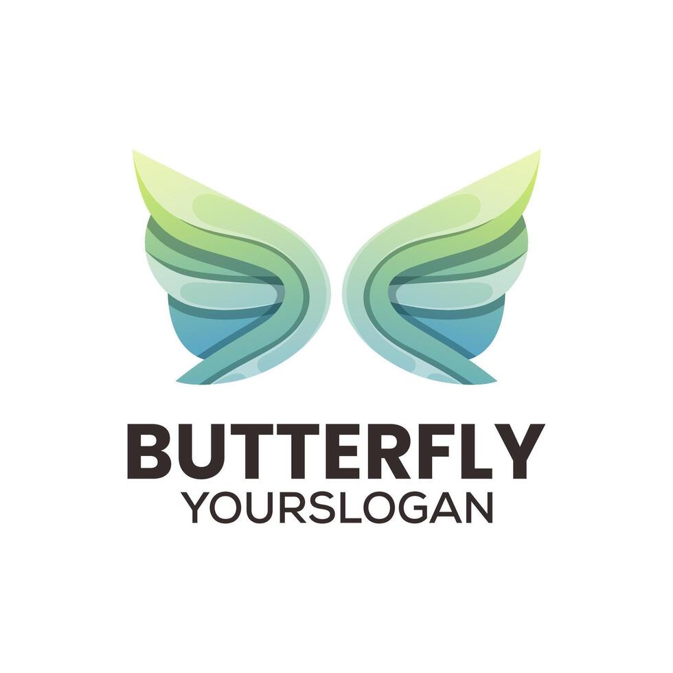 colorato farfalla icona logo design vettore