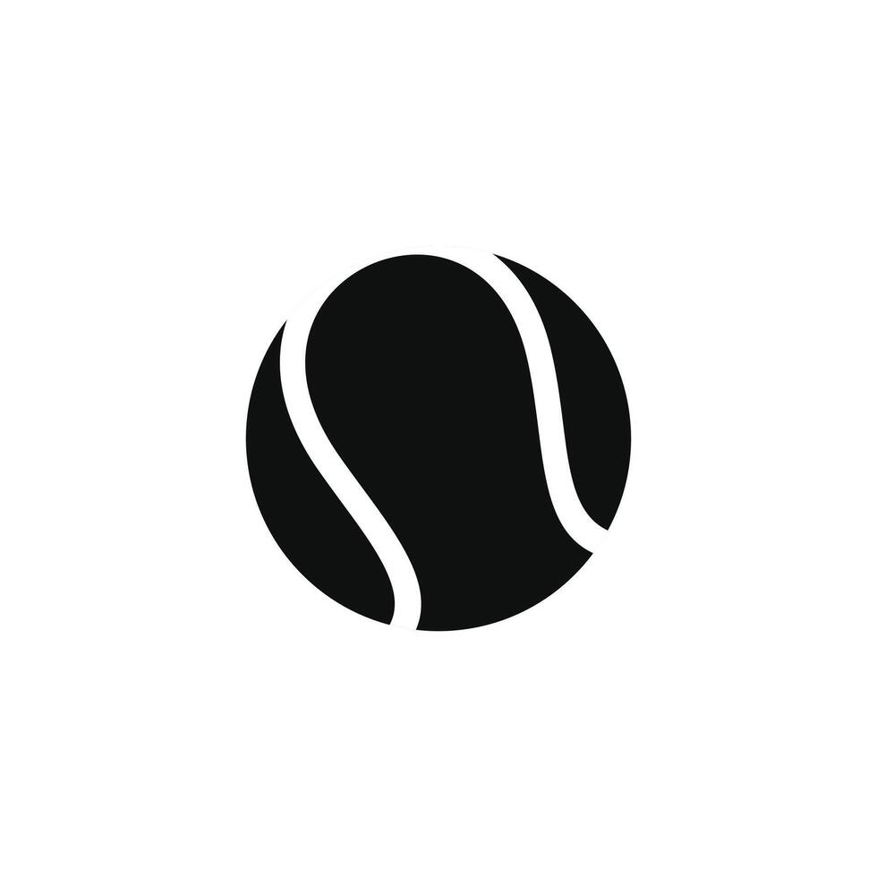 tennis palla icona isolato su bianca sfondo vettore
