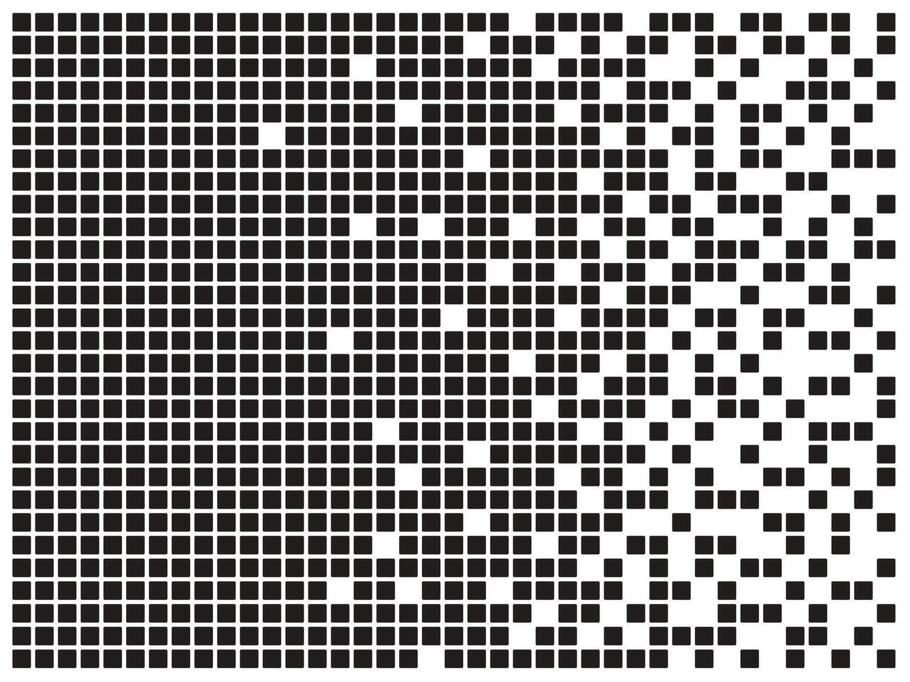 astratto pixel pendenza senza soluzione di continuità orizzontale sfondo. disperso pieno rettangolo tratteggiata icona con disintegrazione effetto. decadimento effetto. concetto di disintegrazione. vettore