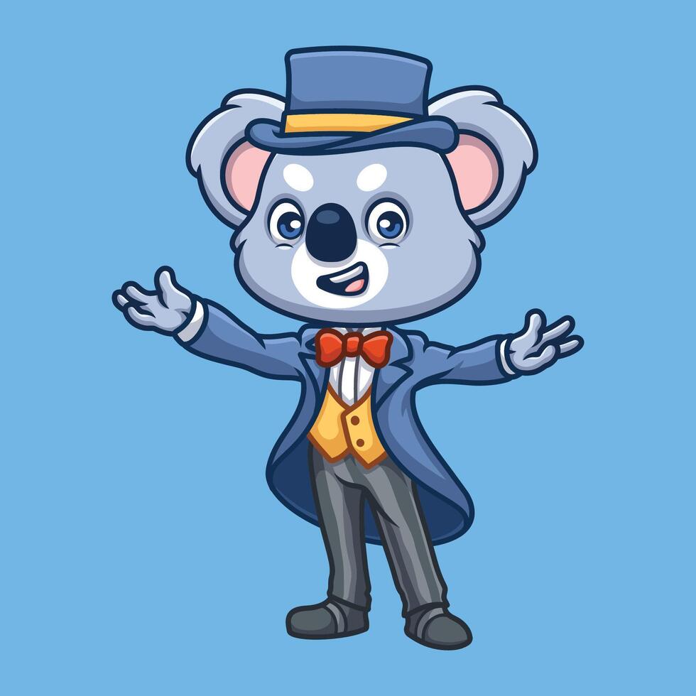 mago koala carino cartone animato vettore