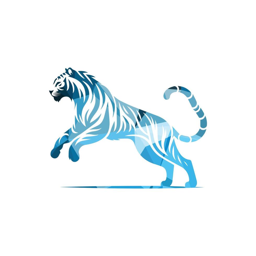 illustrazione vettoriale di design del logo della tigre ruggente