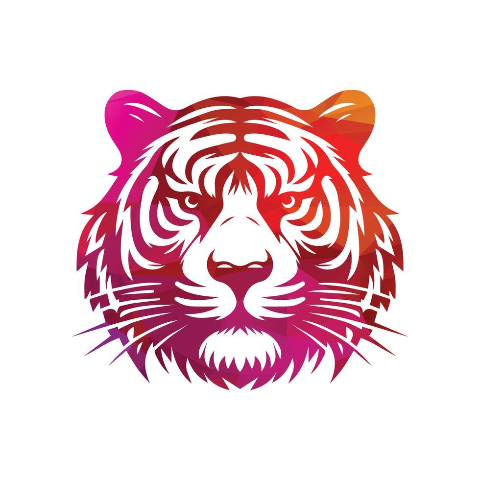 illustrazione vettoriale di design del logo della tigre ruggente