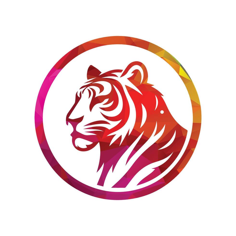 illustrazione vettoriale di design del logo della tigre ruggente