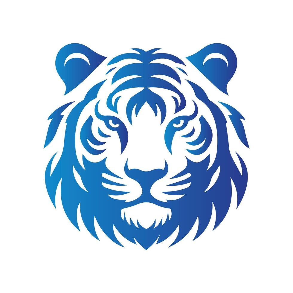 illustrazione vettoriale di design del logo della tigre ruggente