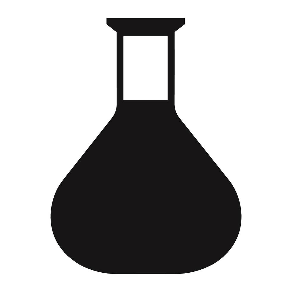 laboratorio borraccia silhouette, chimico test tube.erlenmeyer borraccia silhouette. vettore