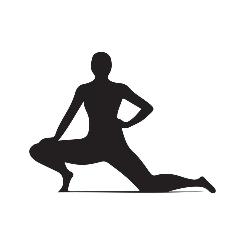 yoga silhouette vettore arte, icone, e grafica