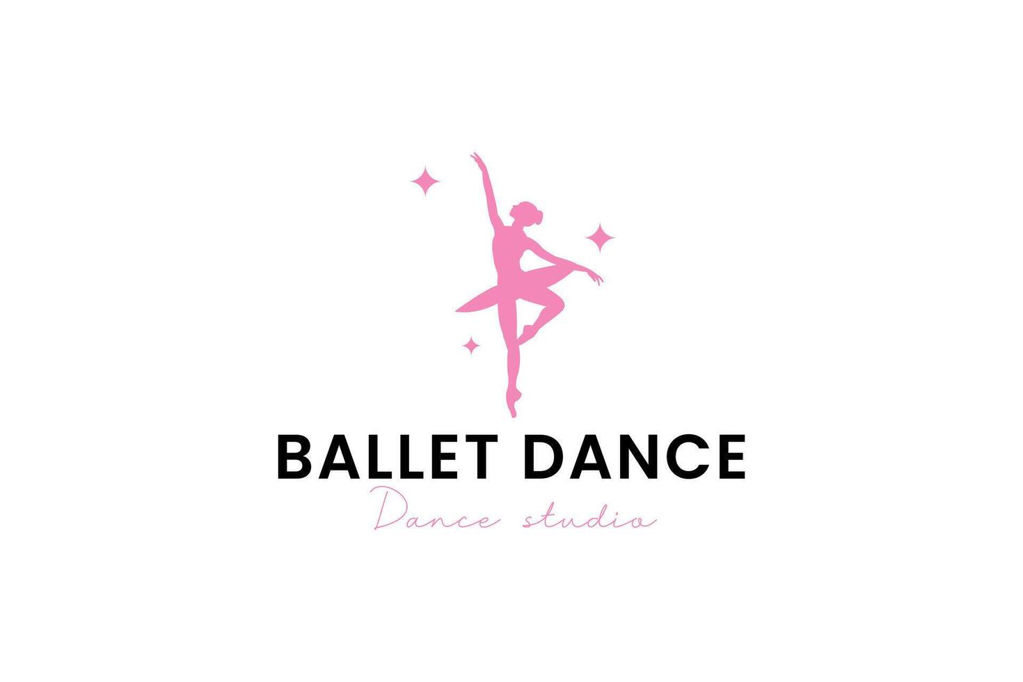 balletto logo vettore icona illustrazione