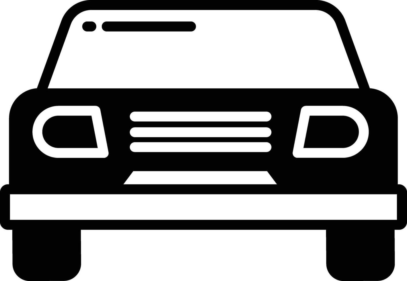furgone glifo e linea vettore illustrazione