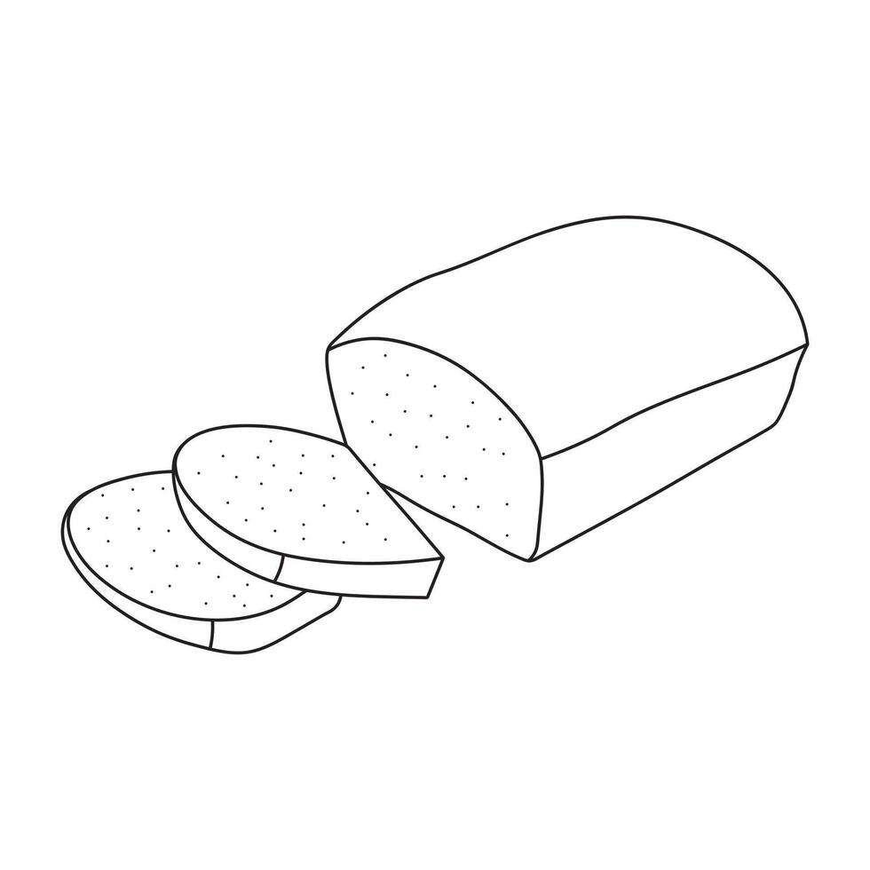 mano disegnato Patata pane icona cartone animato vettore illustrazione isolato su bianca sfondo