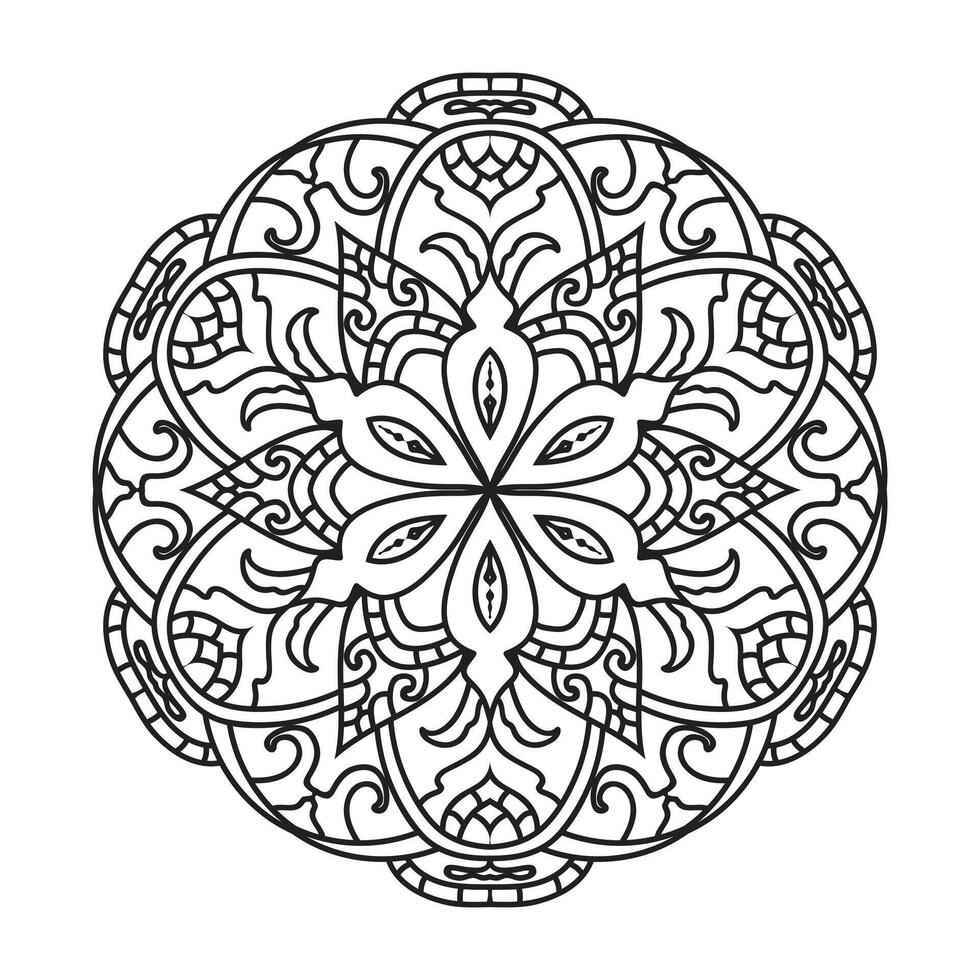 schema mandala per colorazione libro. decorativo il giro ornamento vettore