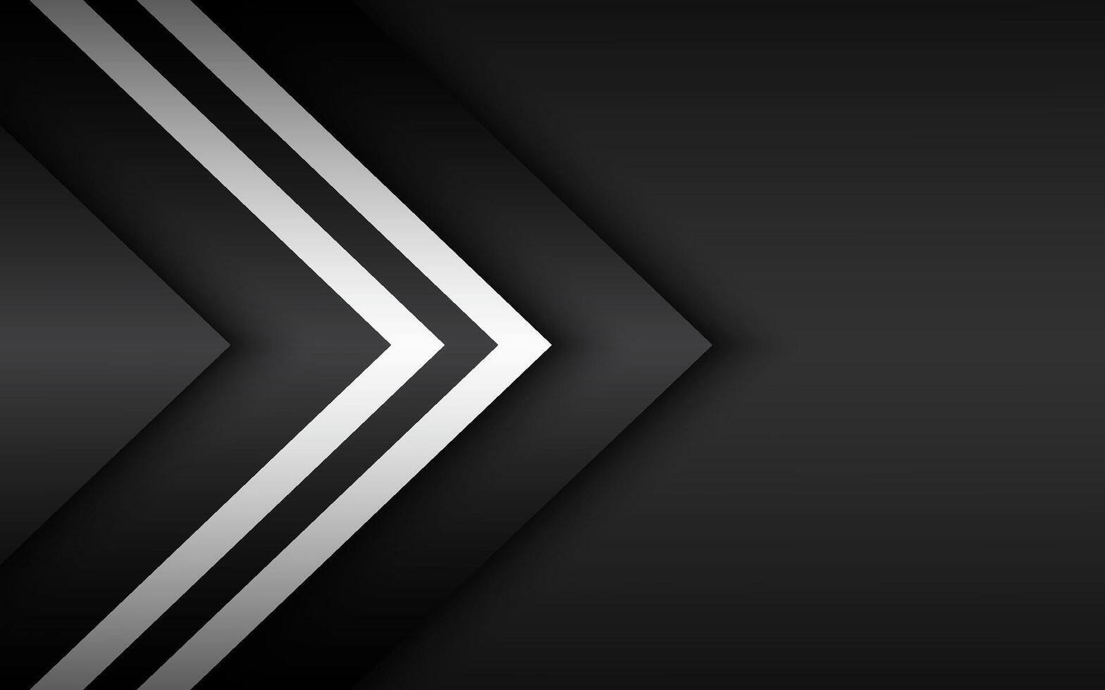 frecce sovrapposte in bianco e nero, sfondo vettoriale moderno astratto con posto per il testo, design materiale, sfondo widescreen astratto