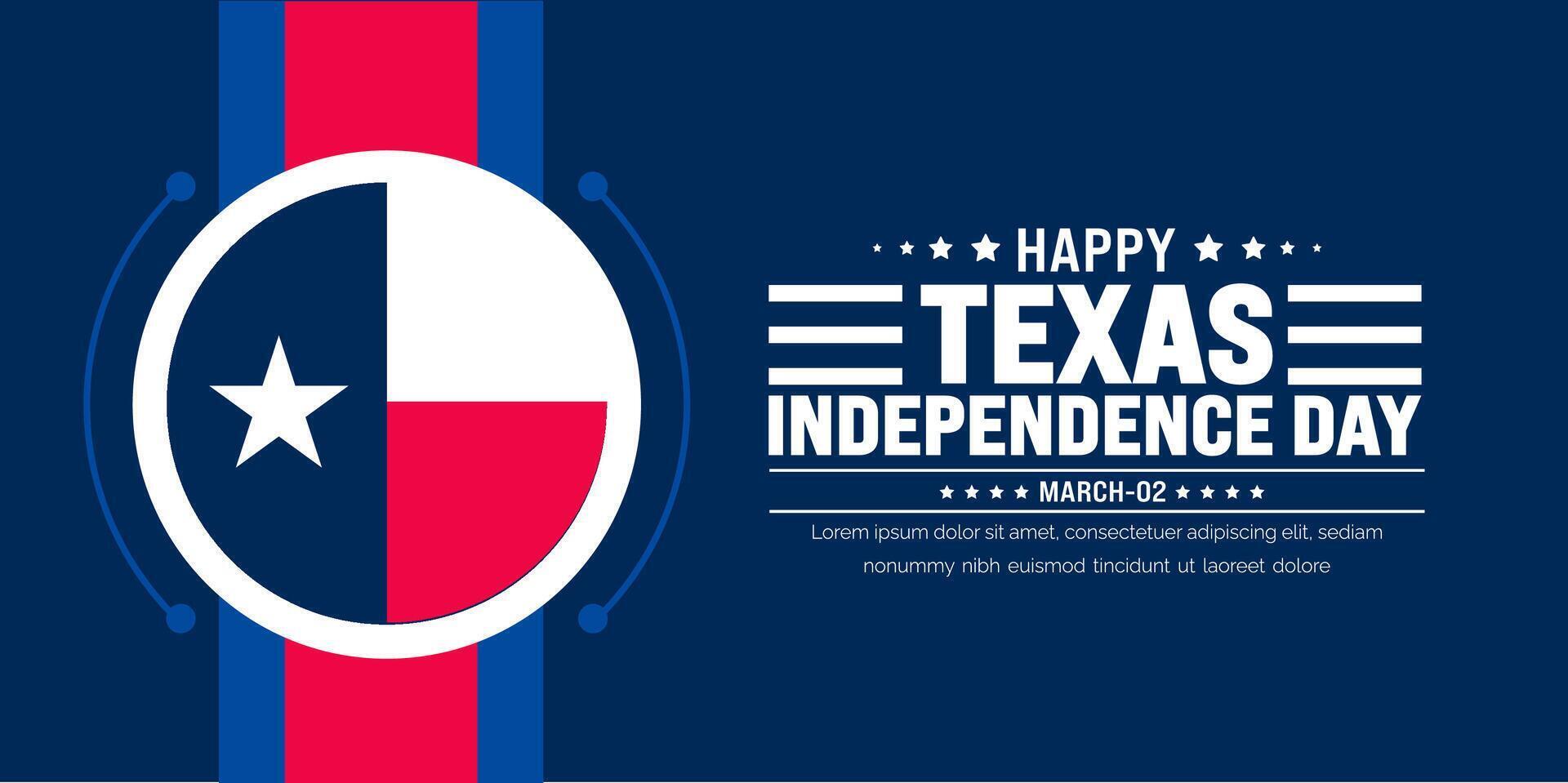 Texas indipendenza giorno sfondo con Texas bandiera. Texas indipendenza giorno la libertà vacanza nel unito stati e celebre annualmente nel marzo. vettore