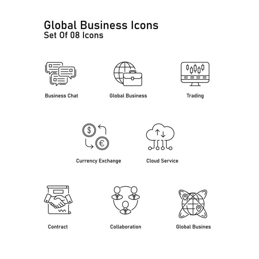 globale attività commerciale vettore icona design