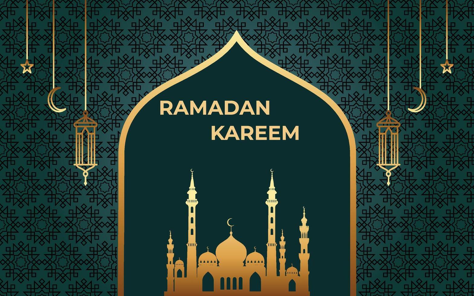 Ramadan kareem saluto carta sfondo vettore illustrazione.