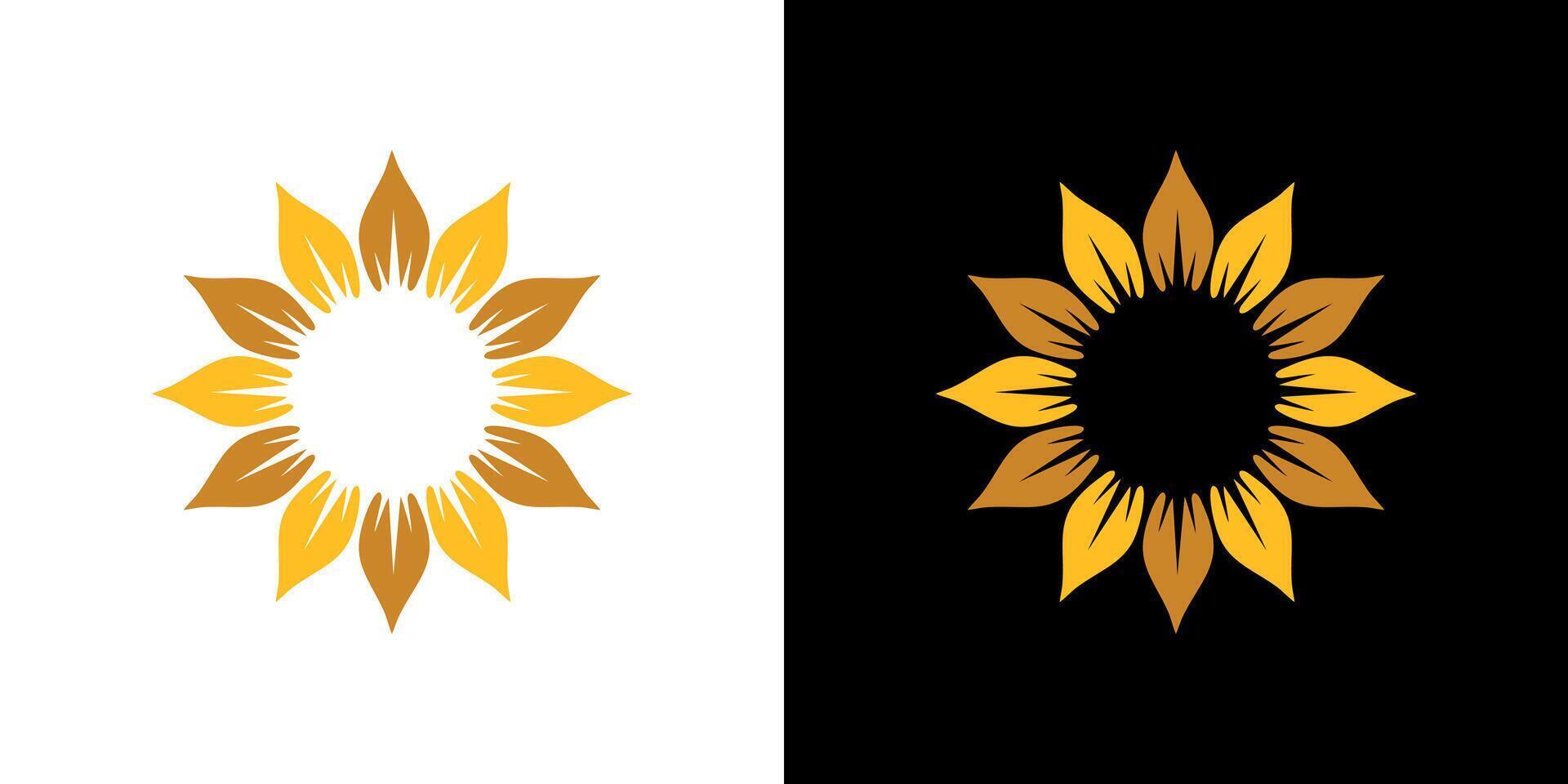 girasole simbolo icona logo illustrazione vettore