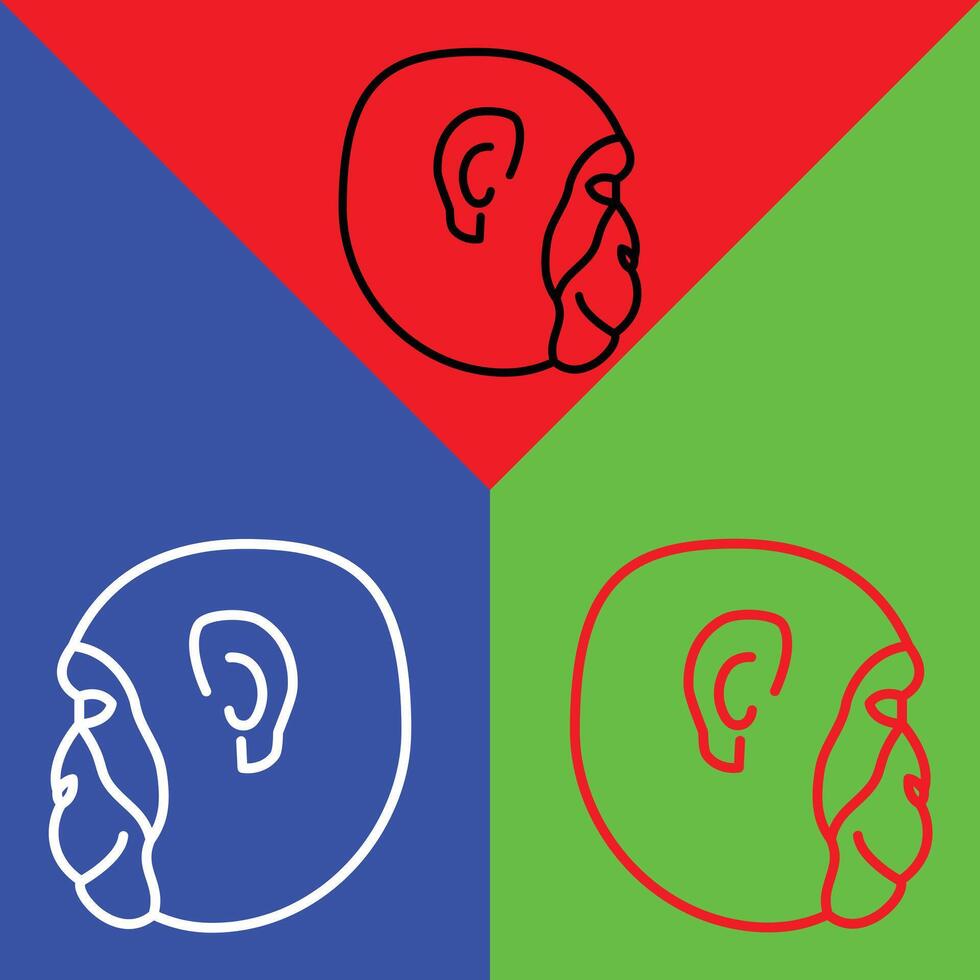 scimmia vettore icona, diretto stile icona, a partire dal animale testa icone collezione, isolato su rosso, blu e verde sfondo.