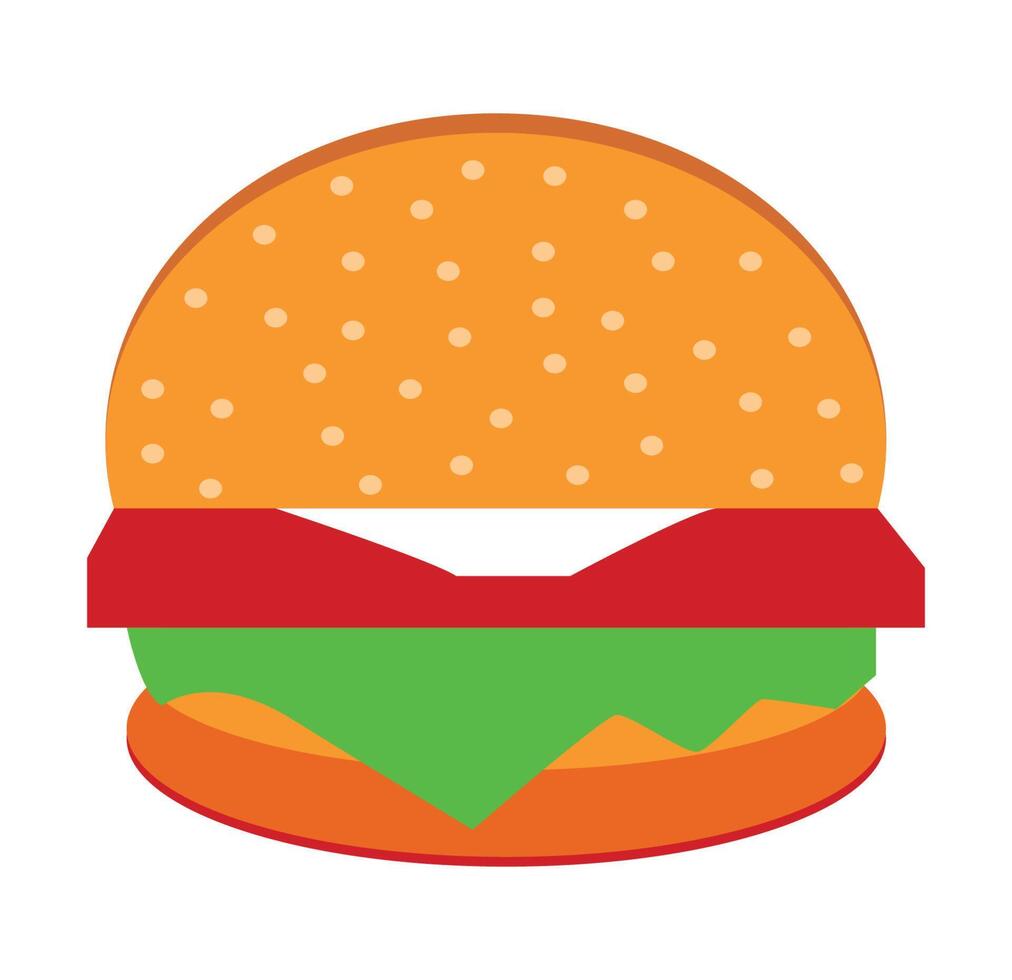 cartone animato hamburger vettore isolato illustrazione