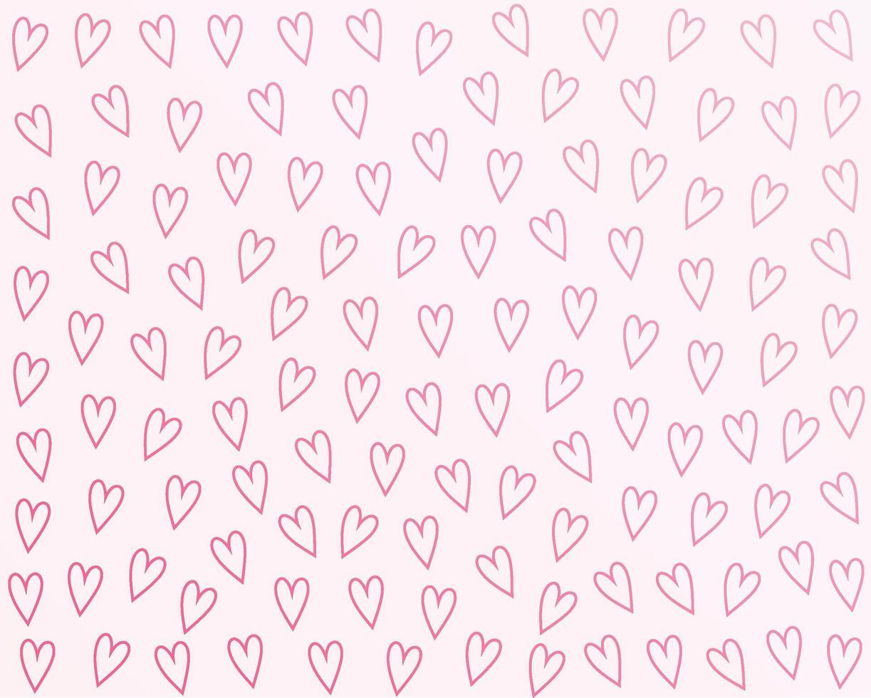 mano disegnato romantico amore cuore modello per san valentino giorno vettore