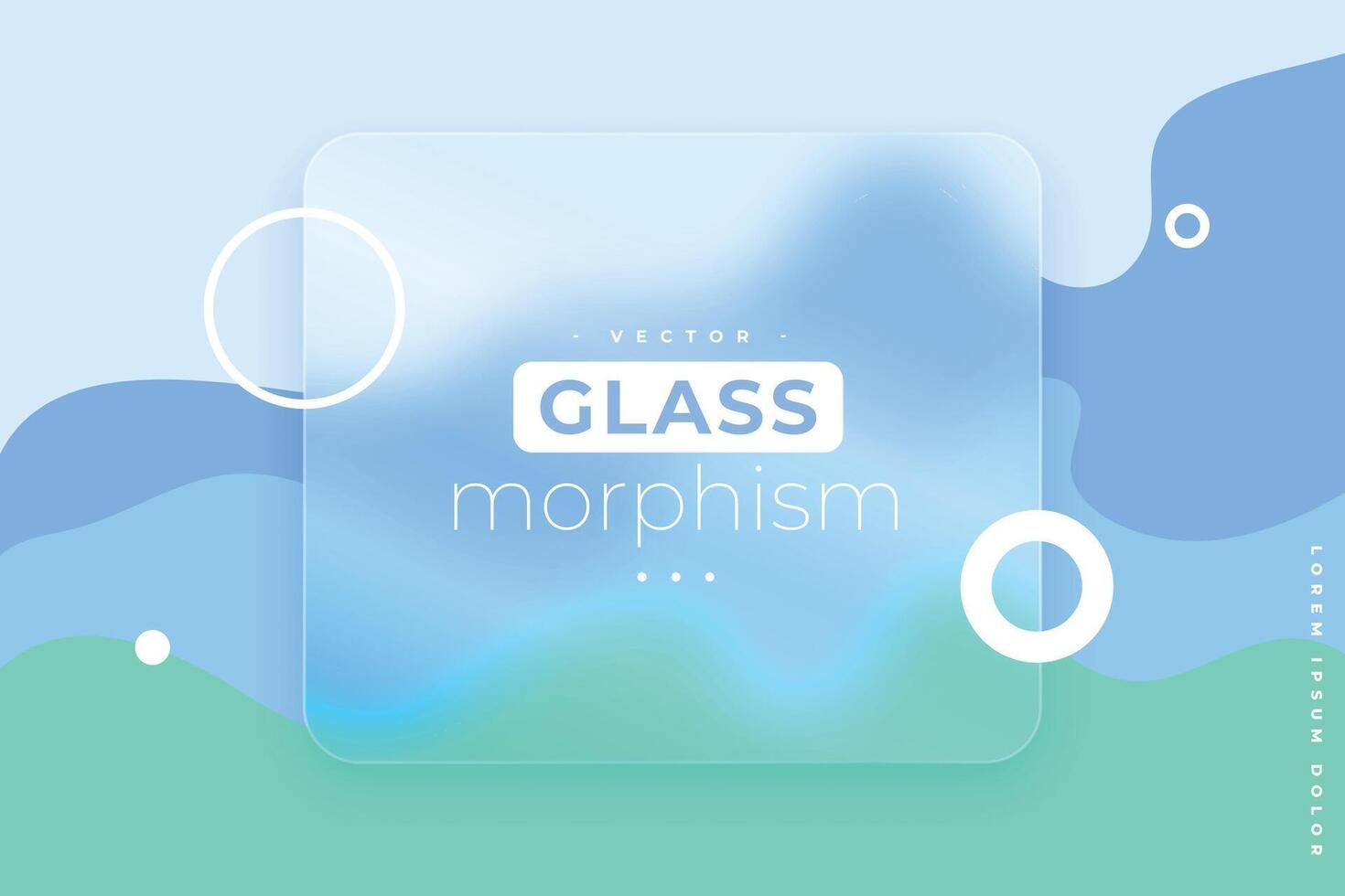 fluido stile bicchiere morfismo sfondo design per moderno Informazioni carta vettore