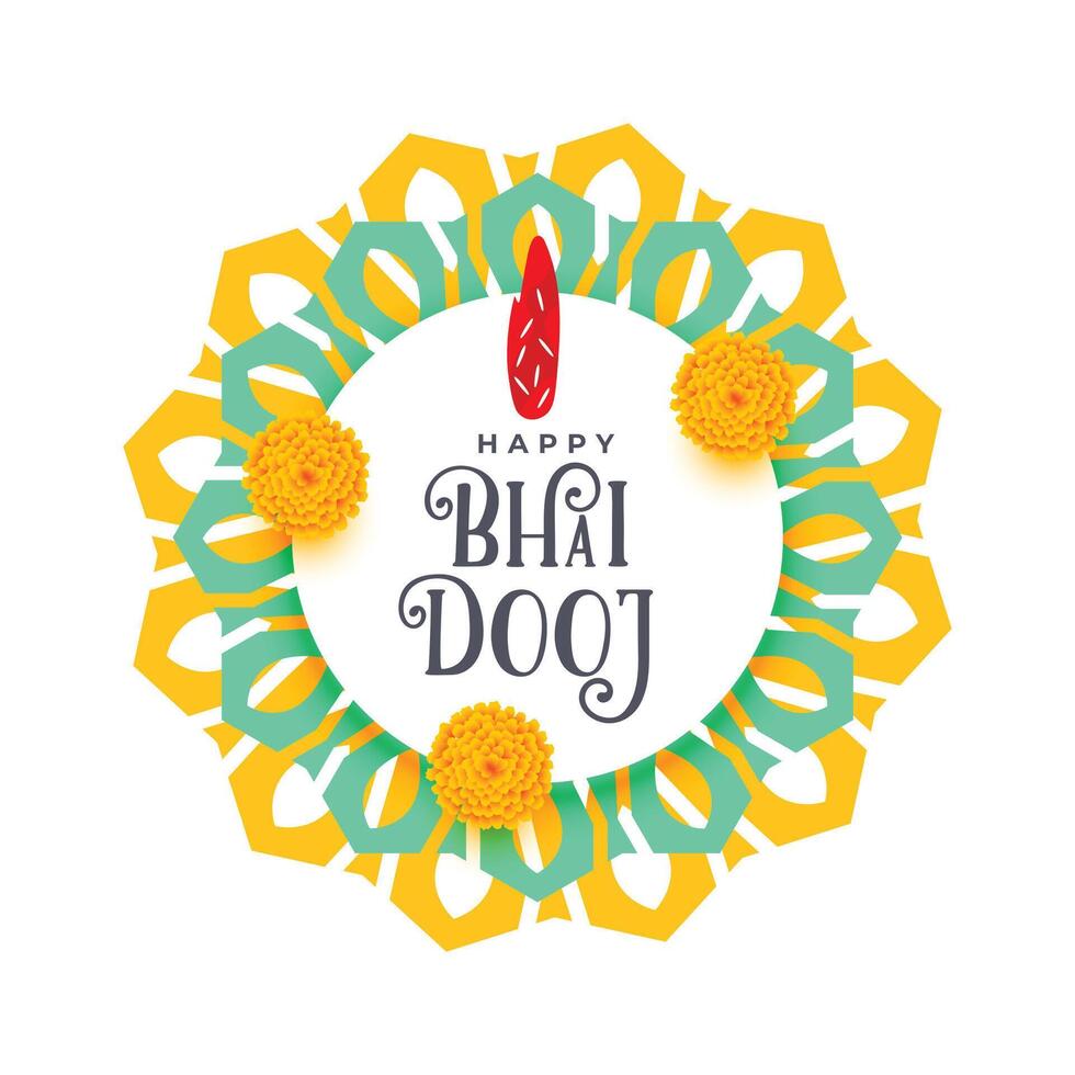 decorativo contento bhai dooj festivo sfondo per indù tradizione vettore