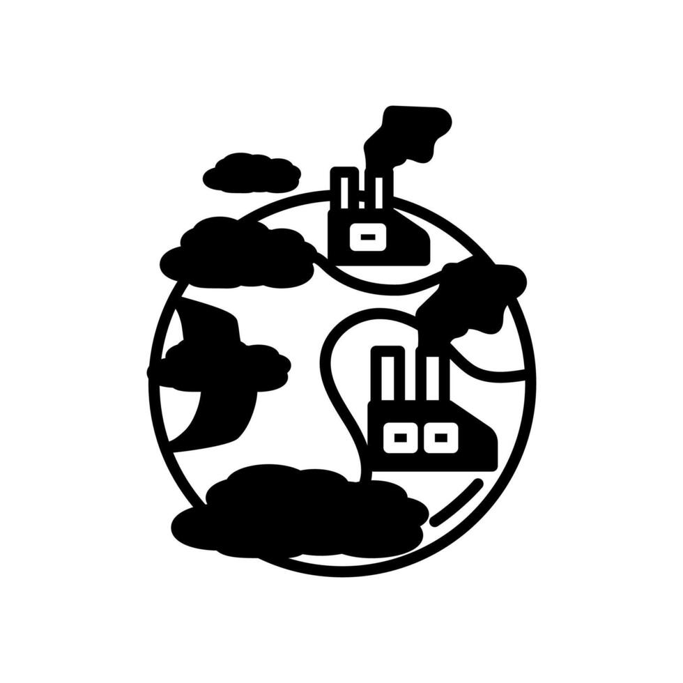 inquinata terra icona nel vettore. logotipo vettore